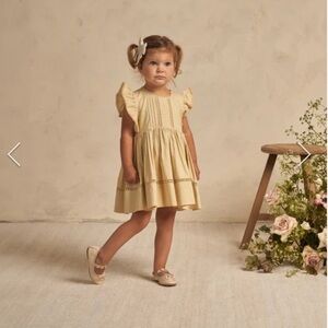 Noralee Isla dress lemon yellow ruffle size girls 8